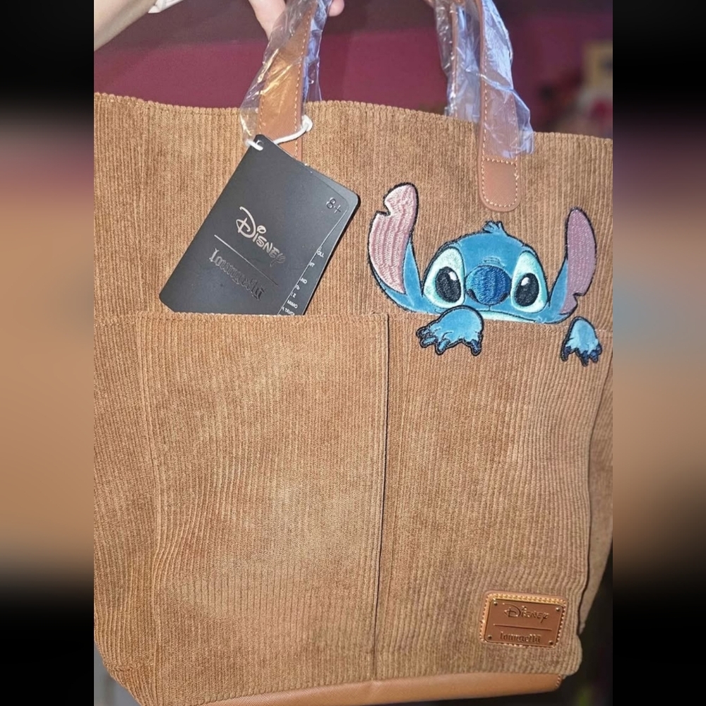 Brand New! Loungefly Disney Stitch Tote Bag With Scrump